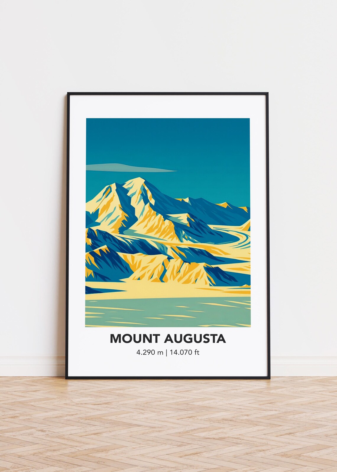Mount Augusta Print Skyline Silhouette Art