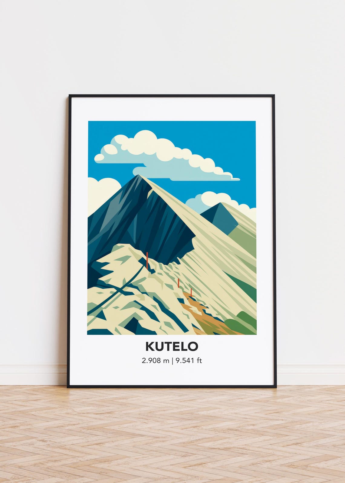 Minimalist Mountain Art Print Modern Scandinavian Decor