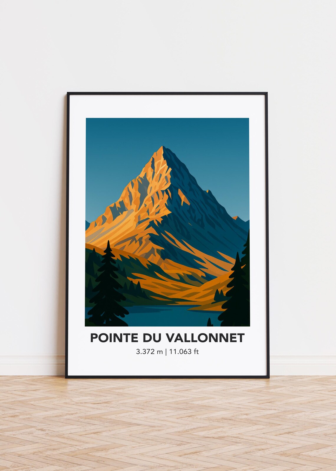 Pointe Du Vallonnet Mountain Poster Print
