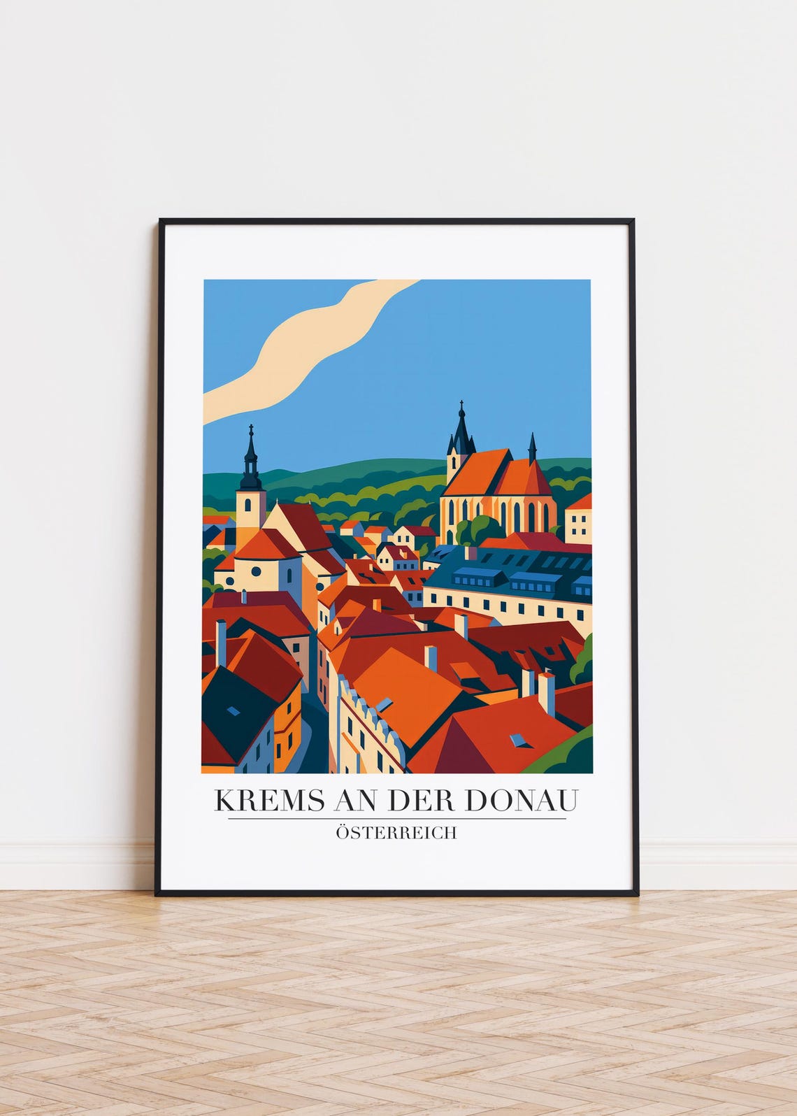 Krems An Der Donau Austria Old Town Rooftops Cityscape Poster
