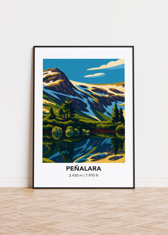 Pealara Mountain Print Modern Minimalist Art Poster