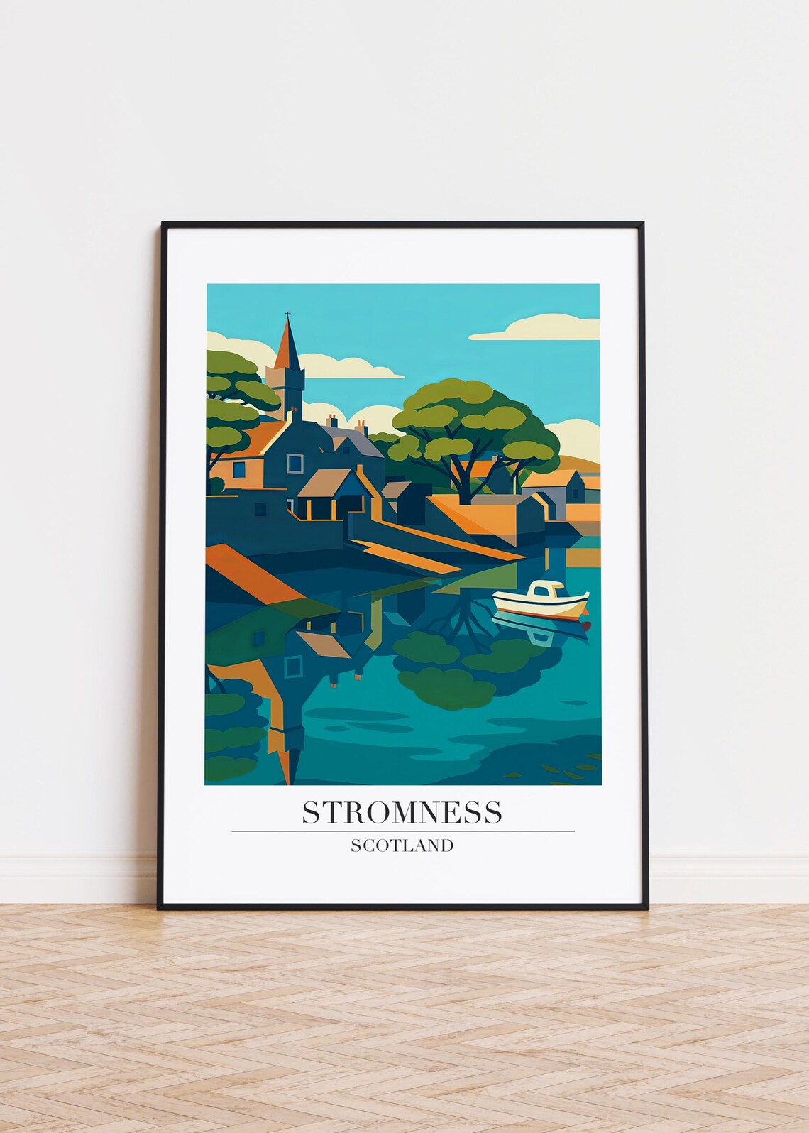 Stromness Scotland Modern City Poster Print