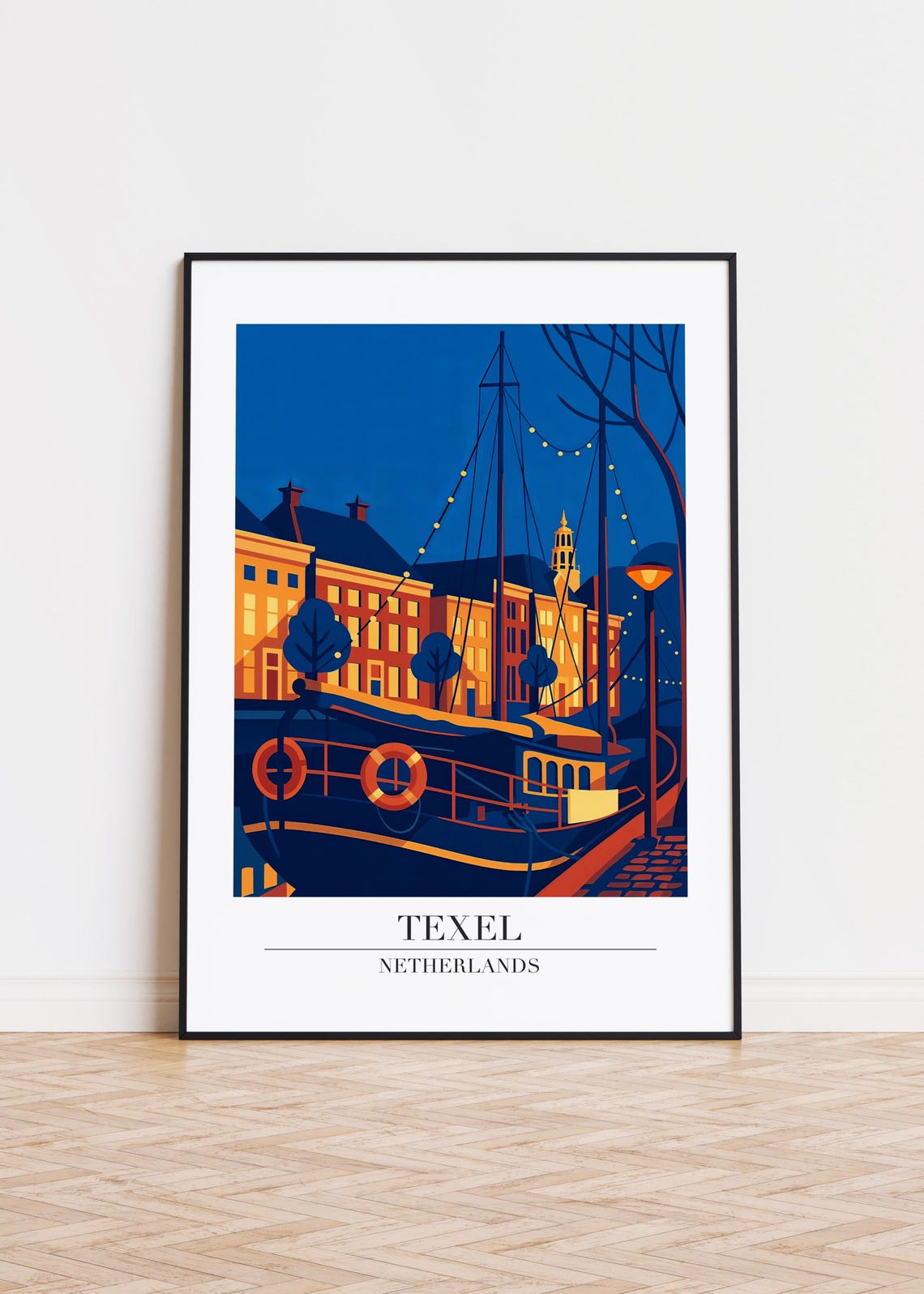 Texel Netherlands Modern Travel Poster