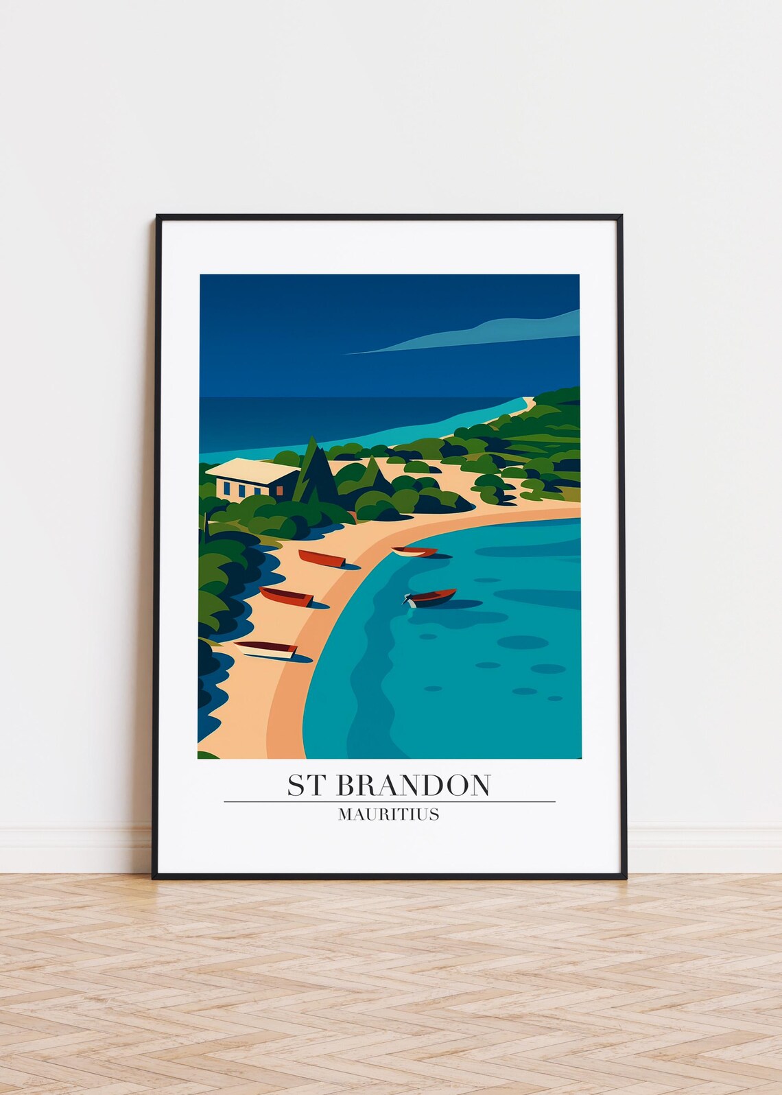 St Brandon Mauritius Travel Poster
