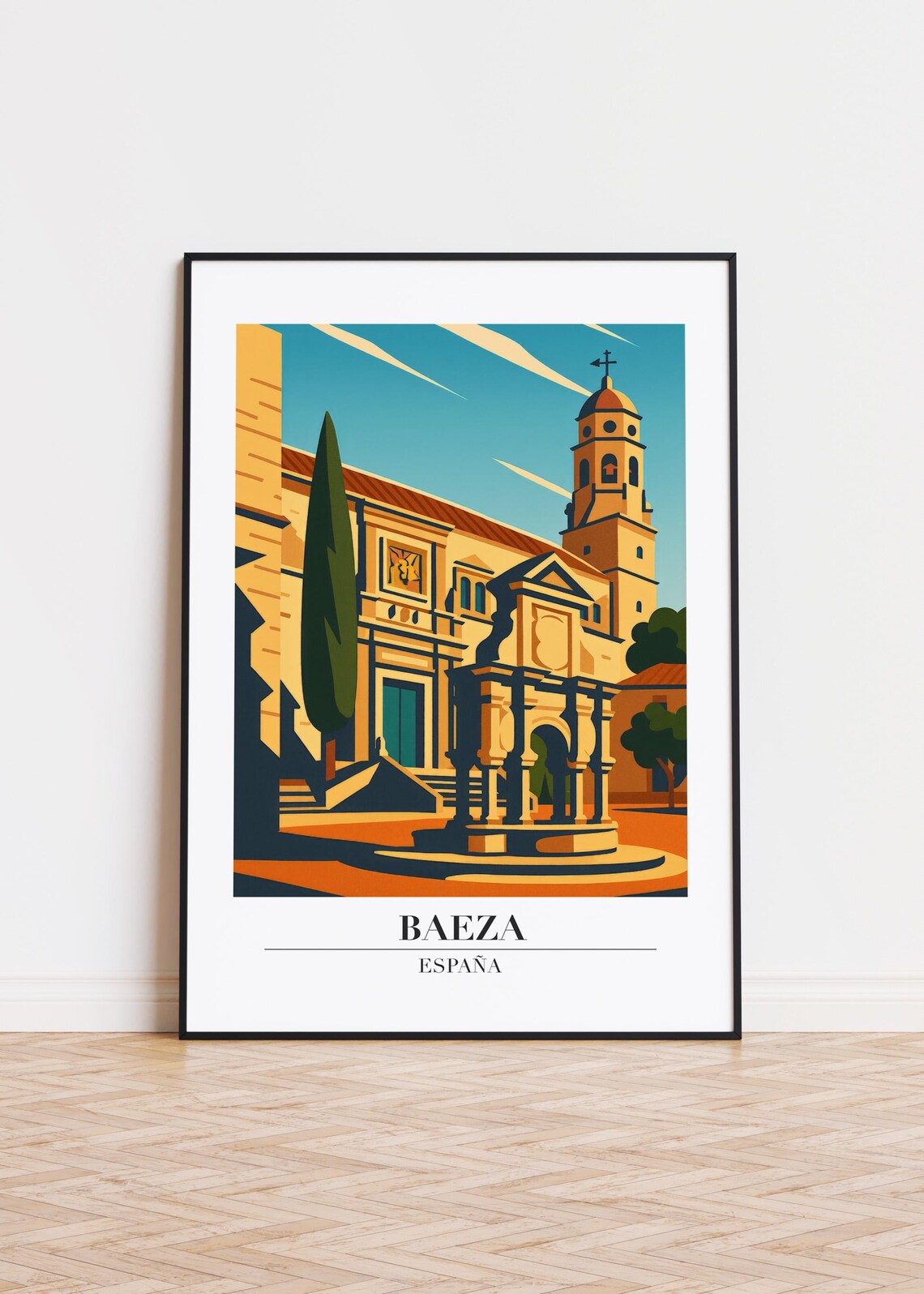 Baeza Spain Travel Poster, Semigloss Art Print