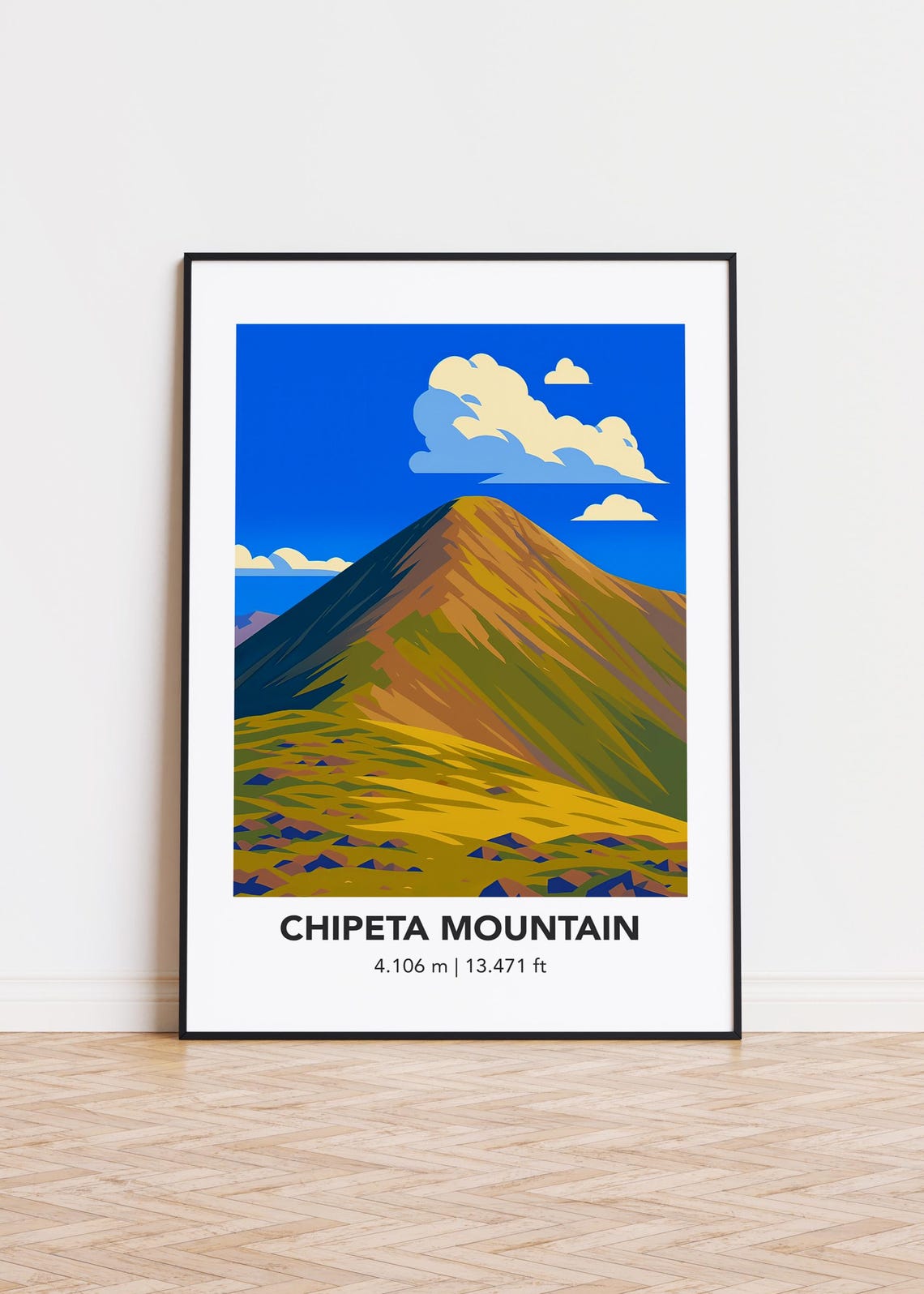 Chipeta Mountain Art Print, Modern Minimalist Mountainscape