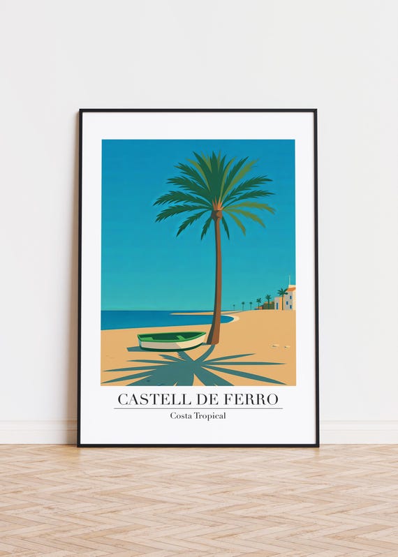 Castell De Ferro Poster Costa Tropical Illustration Art