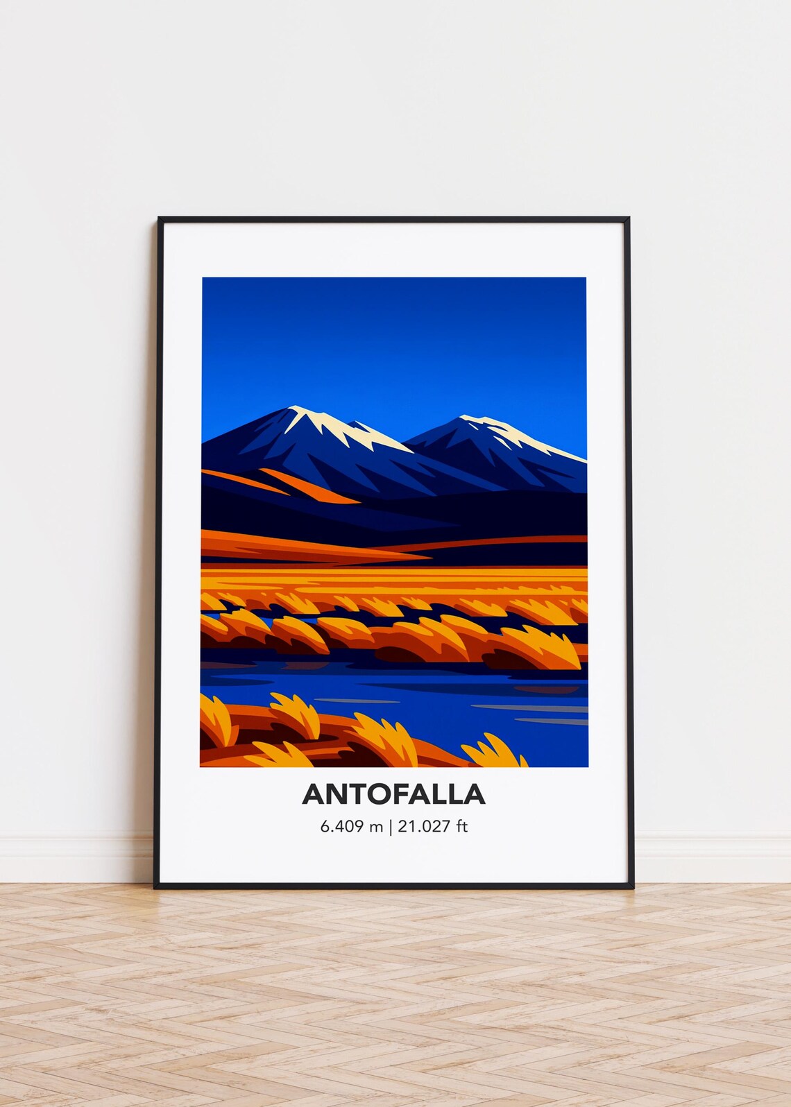 Antofalla Mountain Illustration, Art Print