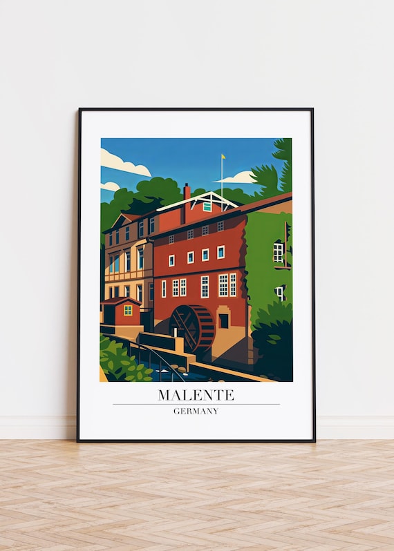 Malente Germany Poster Modern City Illustration Art