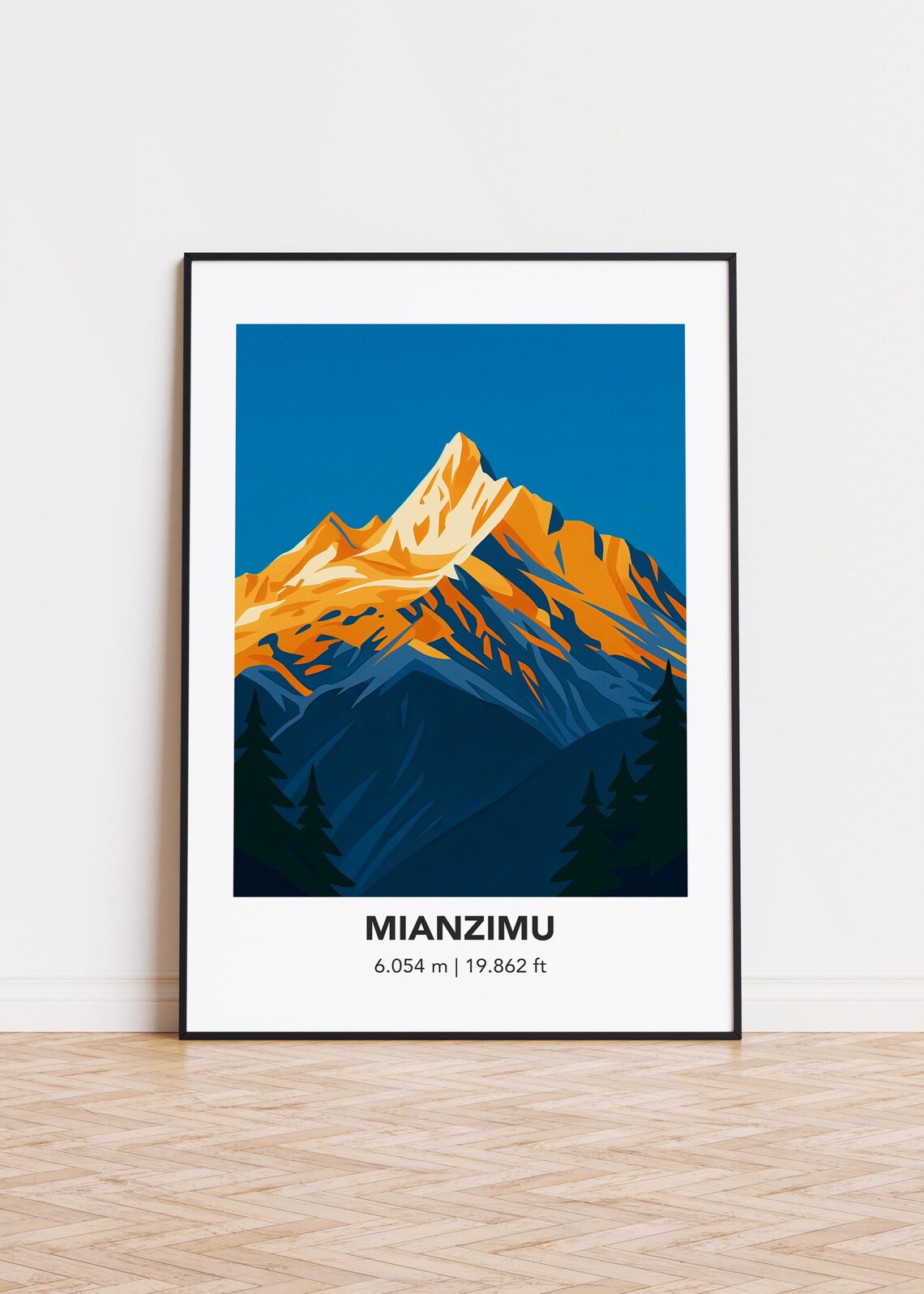 Mianzimu Cityscape Poster Modern Illustration Art Print