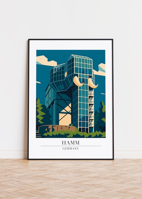 Hamm Germany Poster City Illustration Art Print