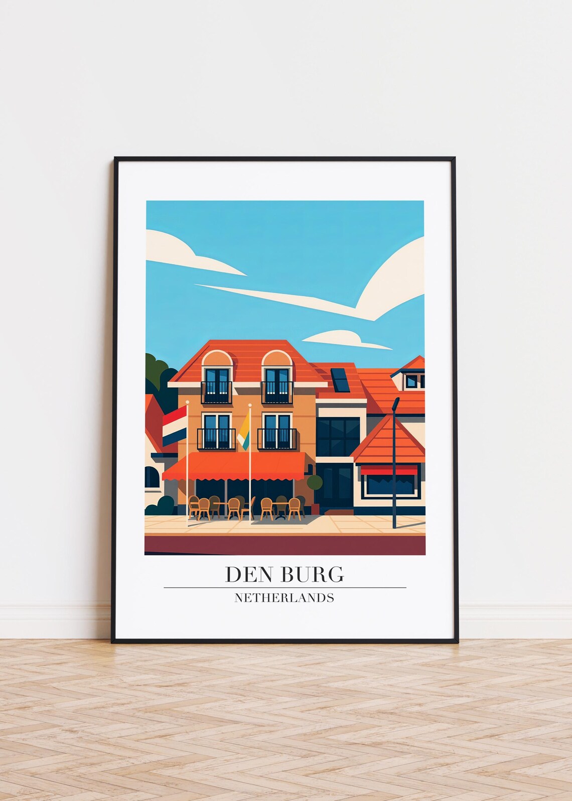 Den Burg Netherlands Modern City Art Print