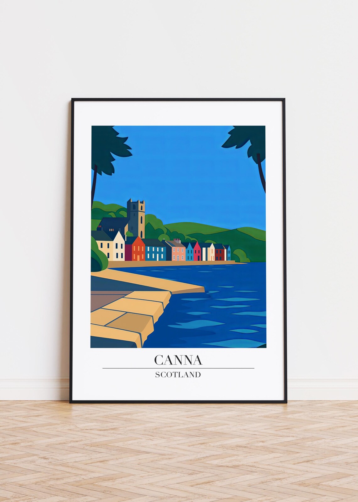 Canna Scotland Modern City Illustration Poster