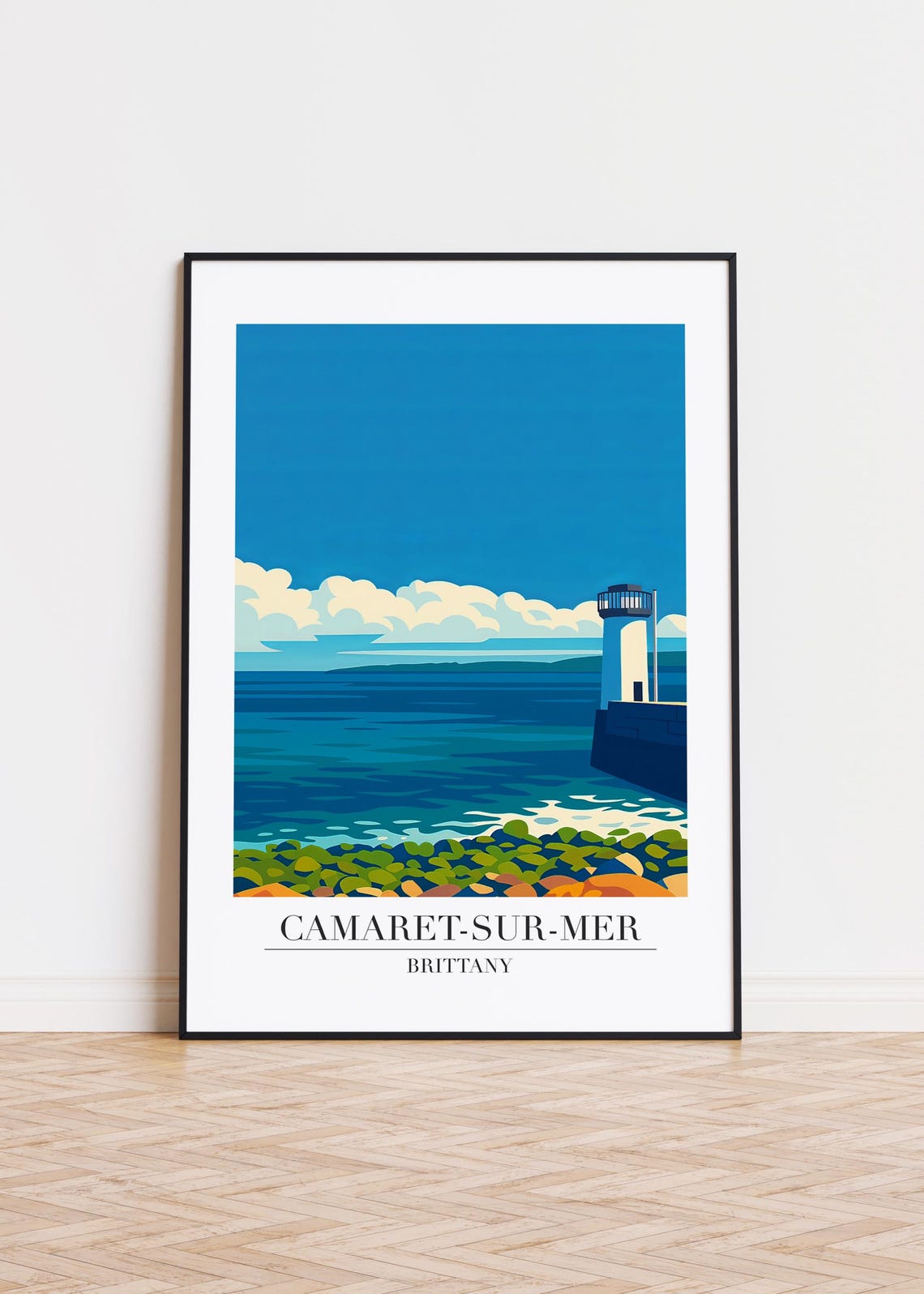 Camaret-sur-Mer Brittany France Lighthouse Harbor Travel Poster