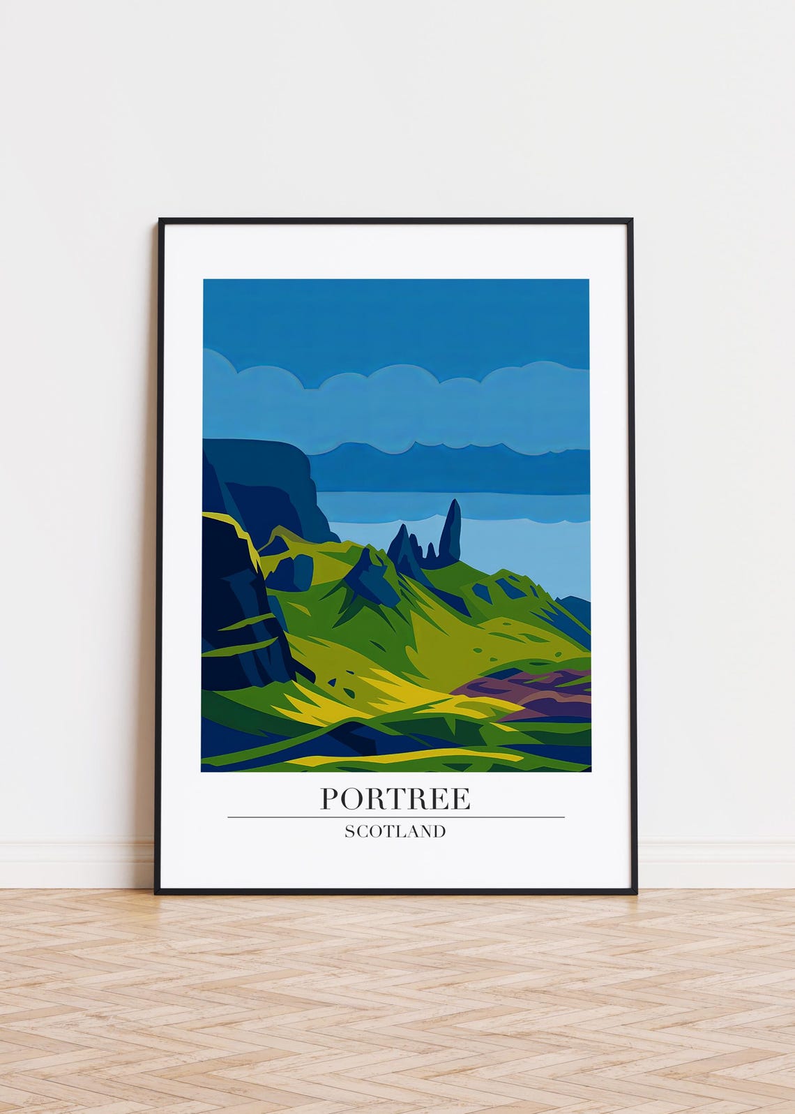 Portree Scotland Poster City Skyline Art Print