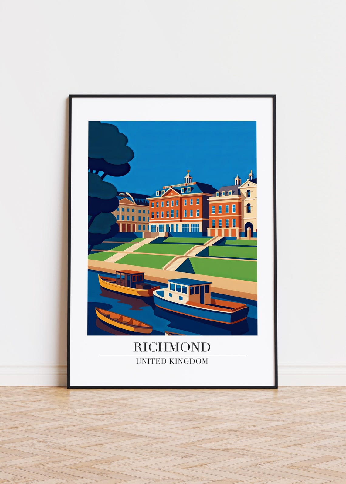 Richmond United Kingdom Riverside Architecture Classic View Poster