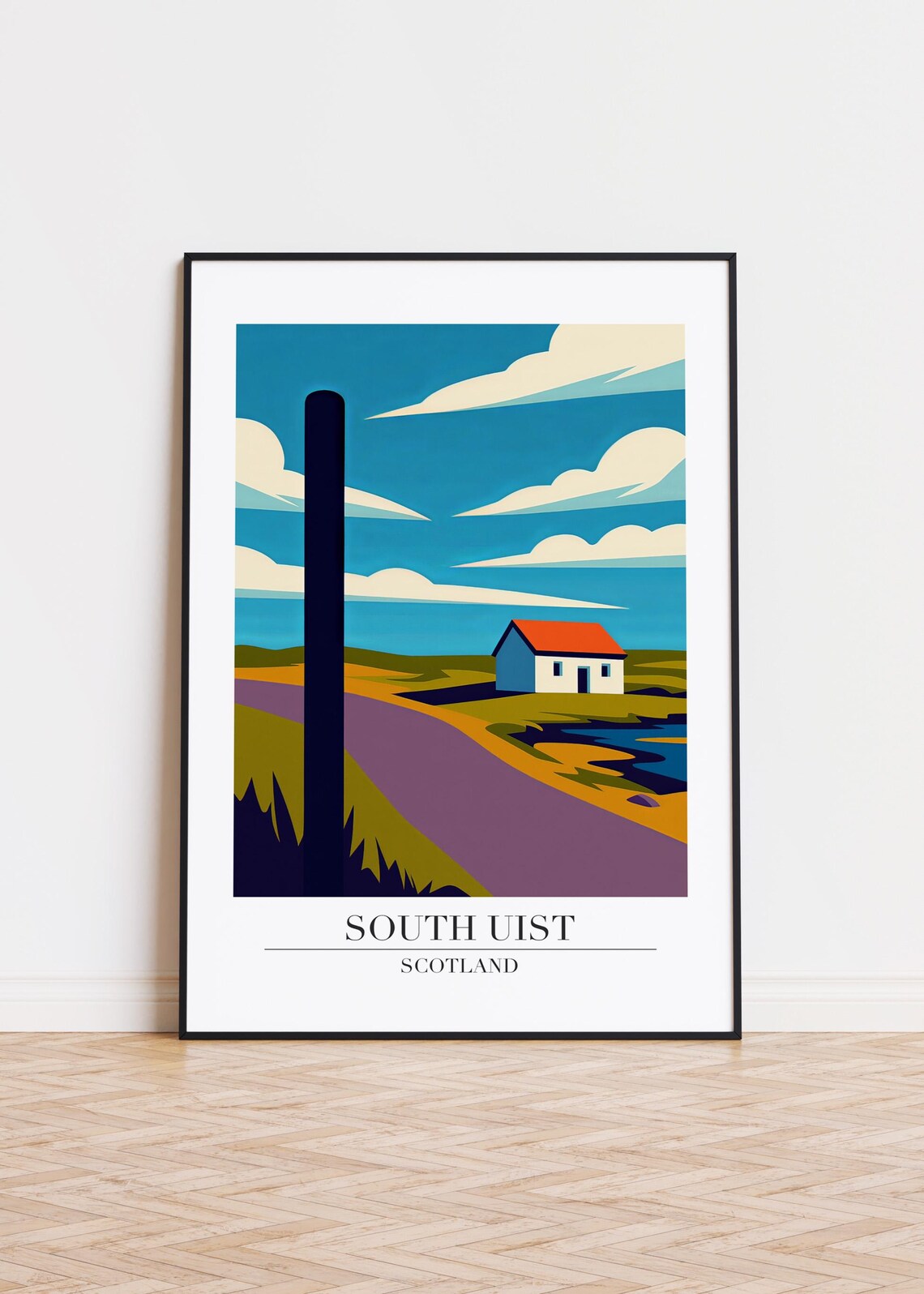 South Uist Scotland Modern Travel Poster