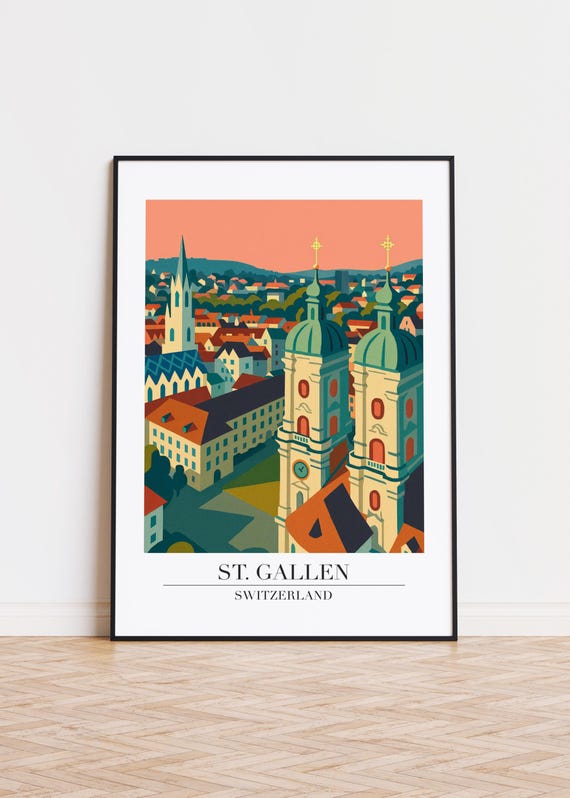 St Gallen Switzerland Modern City Art Print