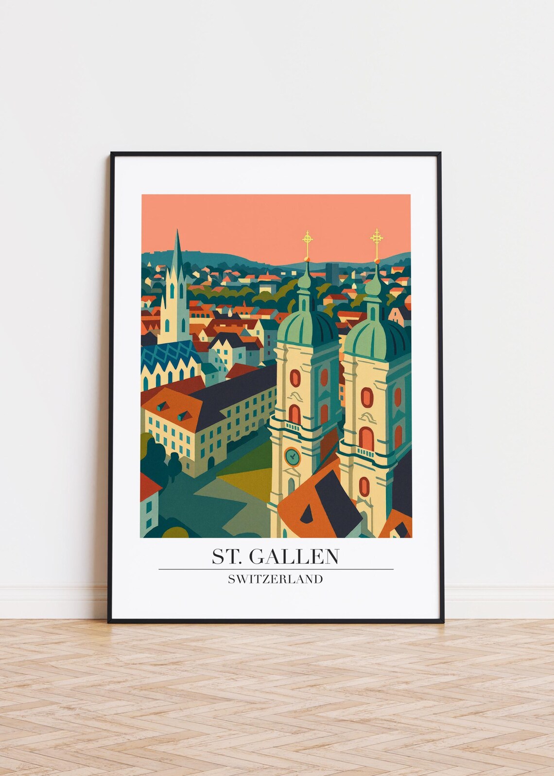 St Gallen Switzerland Modern City Art Print