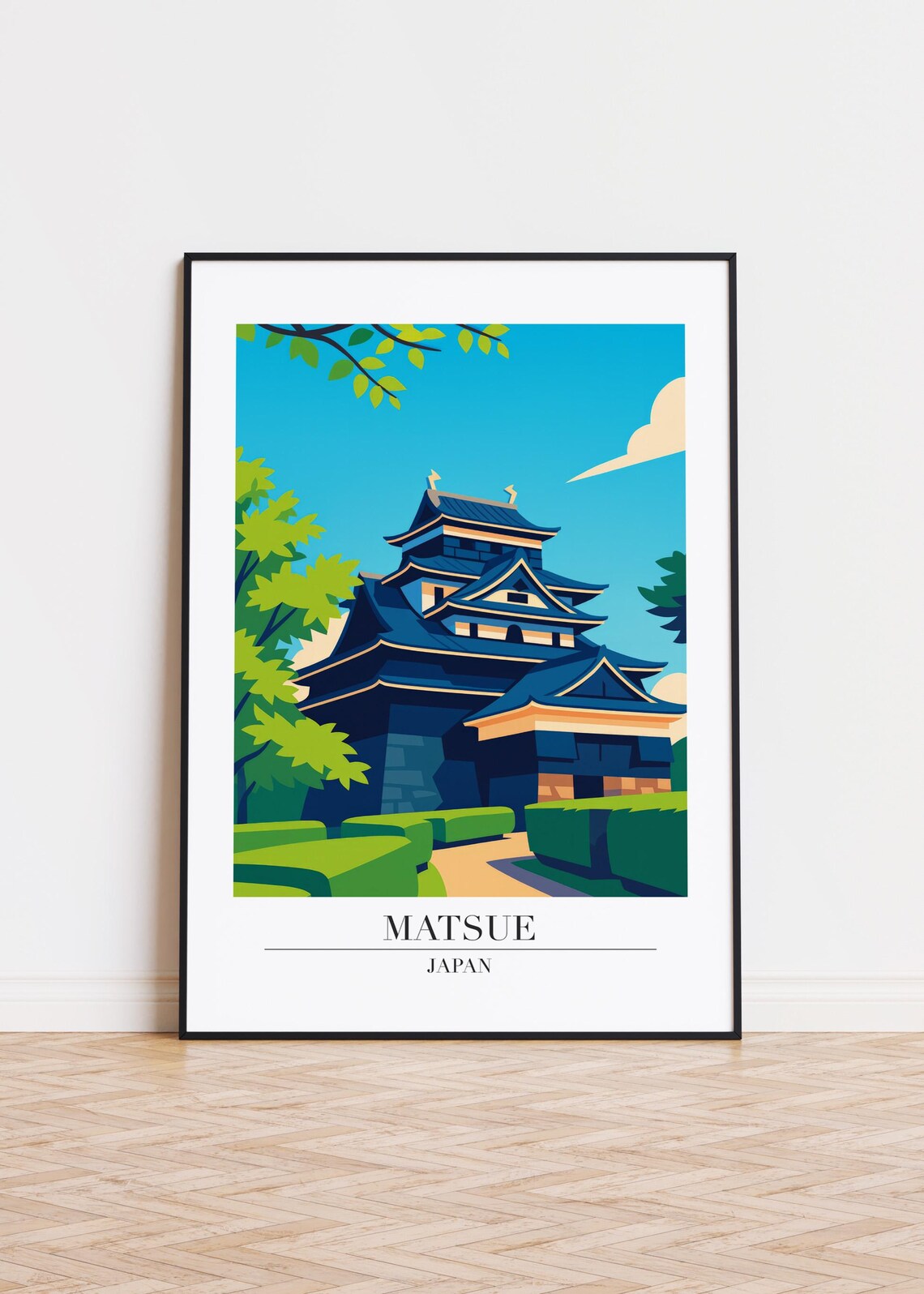 Matsue City Poster Modern Minimalist Travel Art Print
