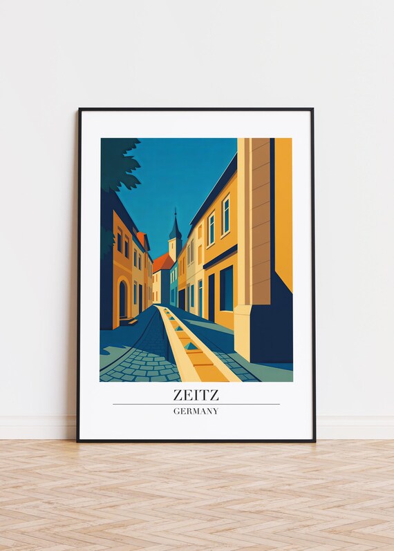 Zeitz Germany Poster Modern Illustration Art Print