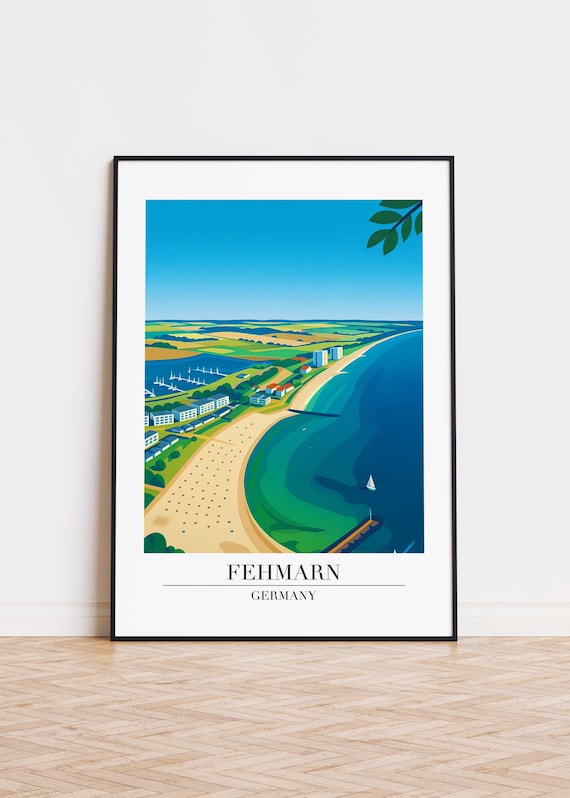 Fehmarn Germany Poster Modern Illustration Art Print