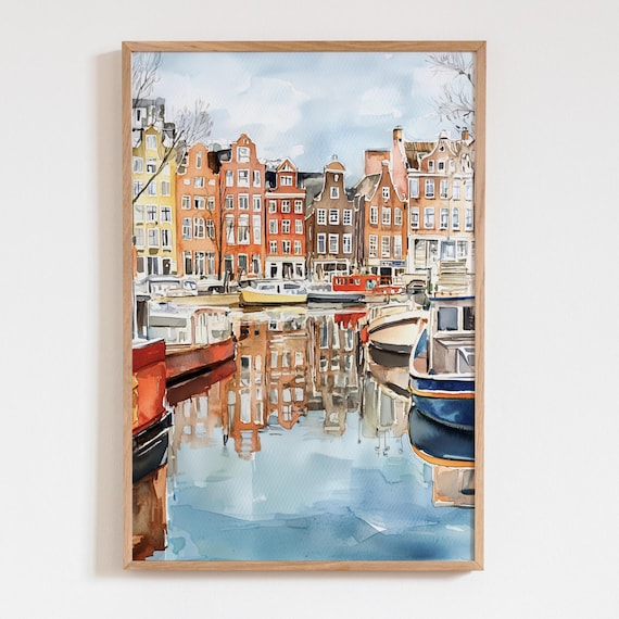Amsterdam Travel Print Europe Poster