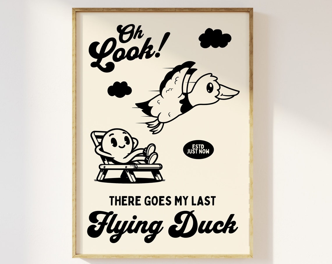 My Last Flying Duckfuck Retro Mascot Art Print