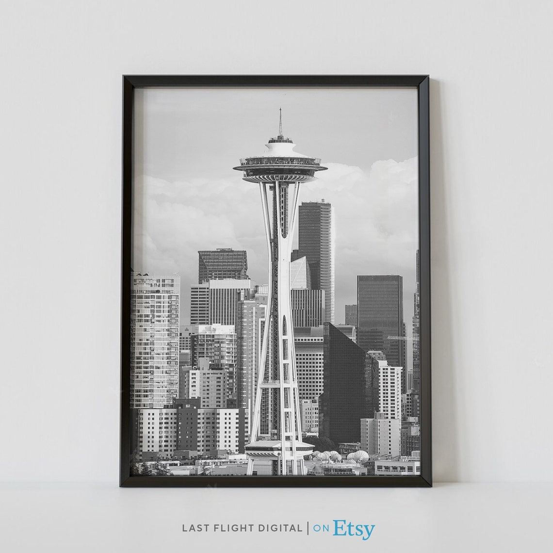 Seattle Space Needle Skyline Downtown Washington City Poster