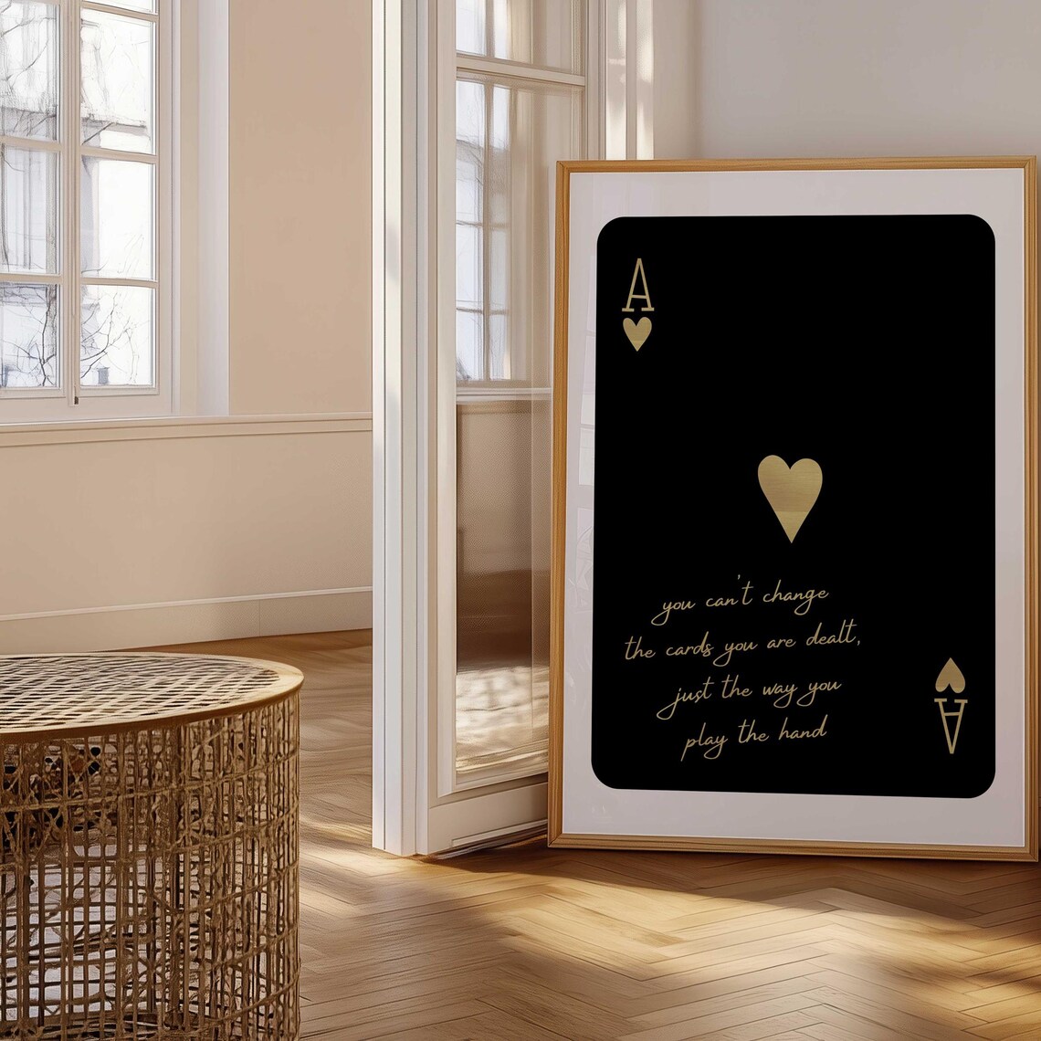 Ace Of Hearts Inspirational Wall Art Poster