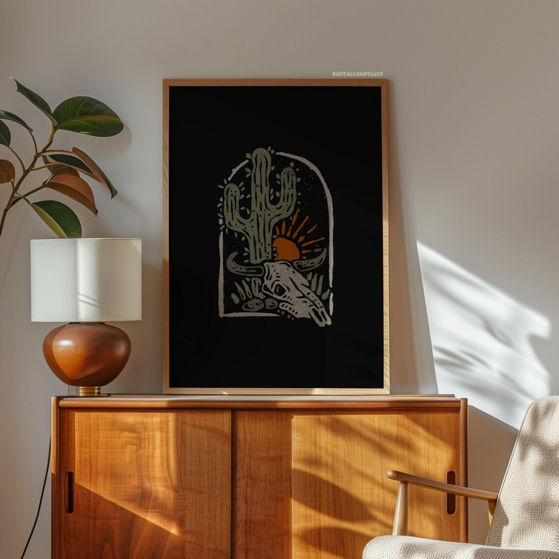 Western Wall Art Prints, Neutral Retro Cowboy Decor
