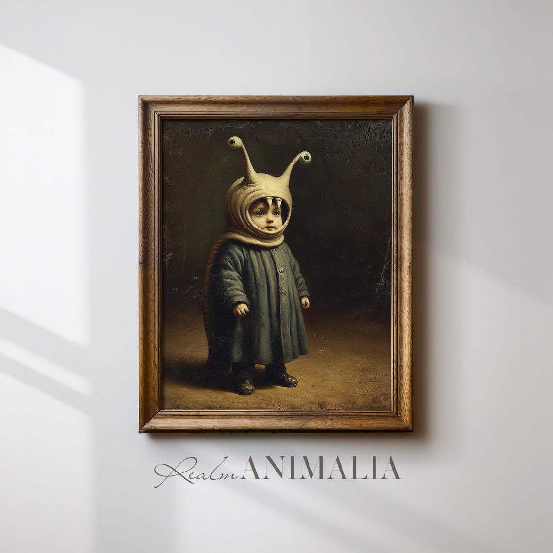 Child In Slug Costume Vintage Portrait Print Whimsical Wall Art Kids Room Decor Vintage Halloween Animal Costume Art Hw008 - Image 4