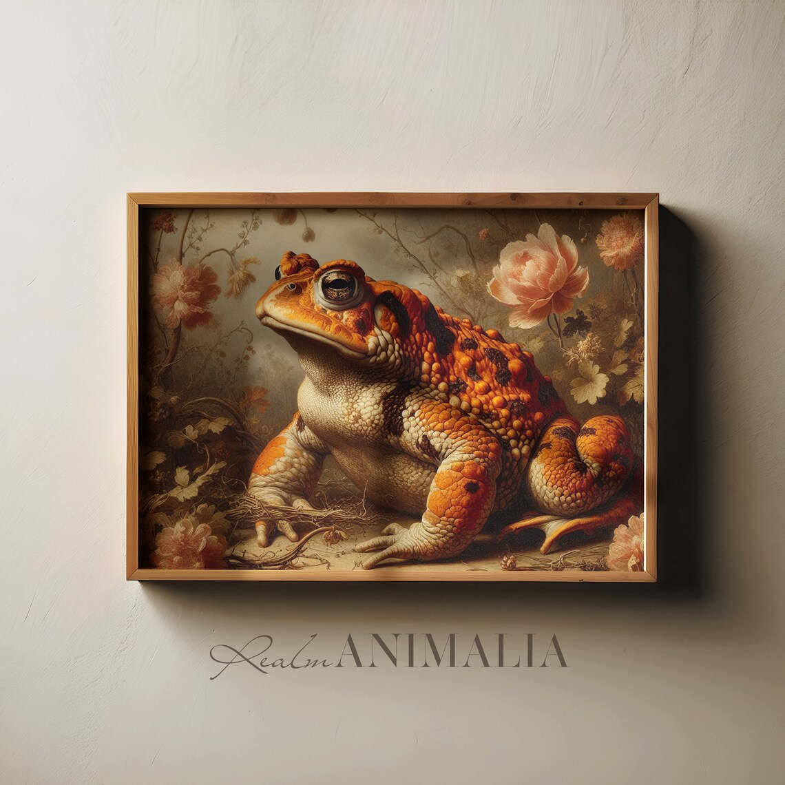 Vintage Toad Print Moody Cottagecore Botanical Toad Wall Art Decor Vintage Animal Fine Art Painting Td007 - Image 2