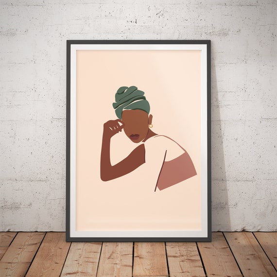 Inspirational Female No 6 Black Woman Wall Art Black Girl Art Feminist Art Bedroom Prints Minimal Wall Art Bathroom Prints