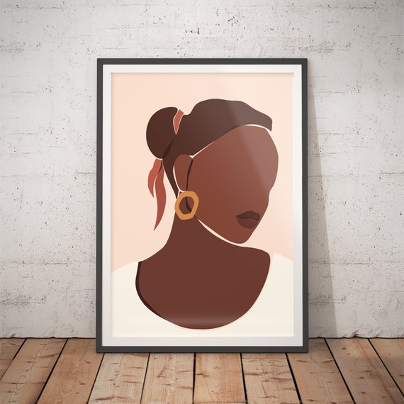 Inspirational Female No 4 Black Girl Art Black Woman Wall Art Modern Wall Art Feminist Art Abstract Art Print Minimal Wall Art