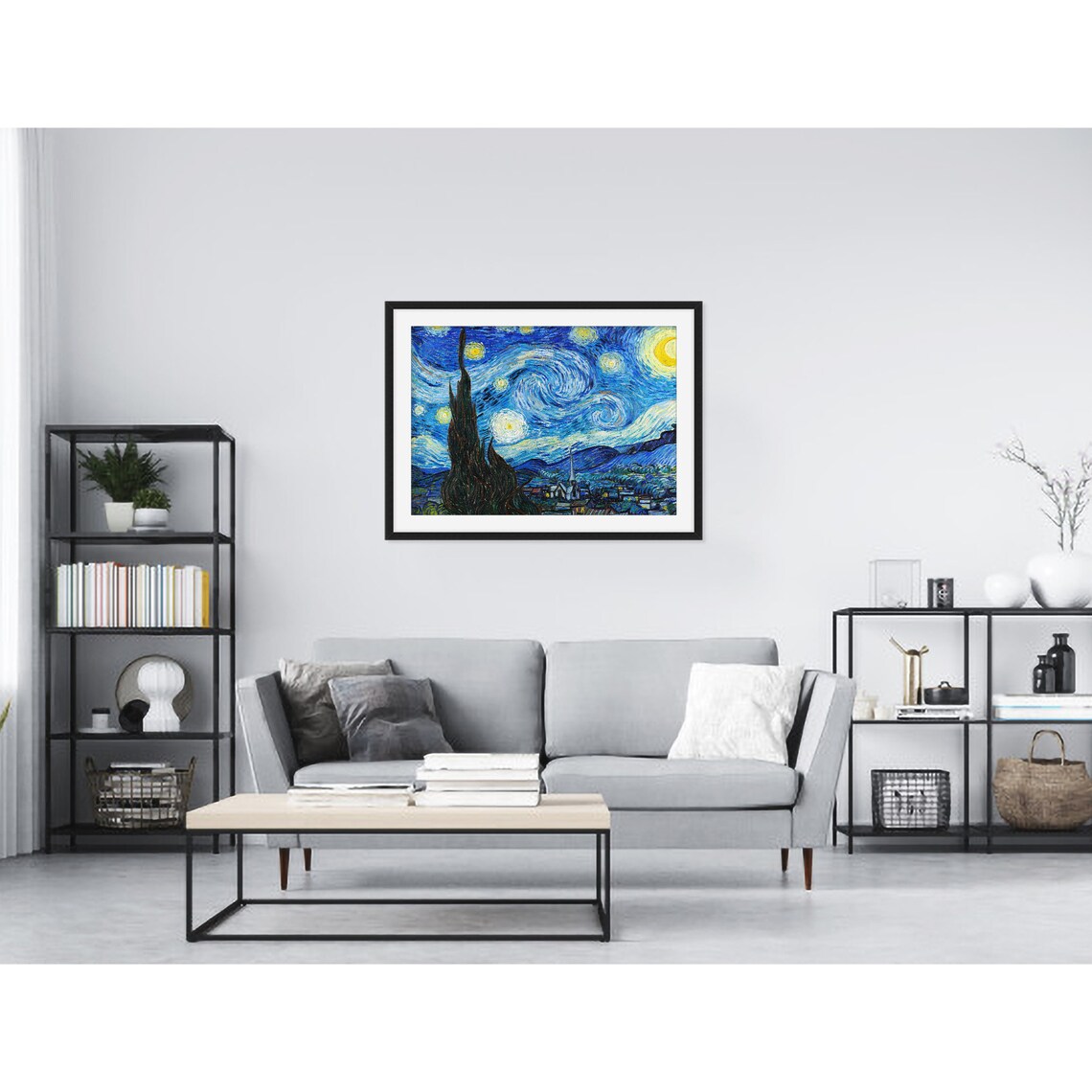 Vincent van Gogh The Starry Night Swirling Night Sky Art Poster - Image 3