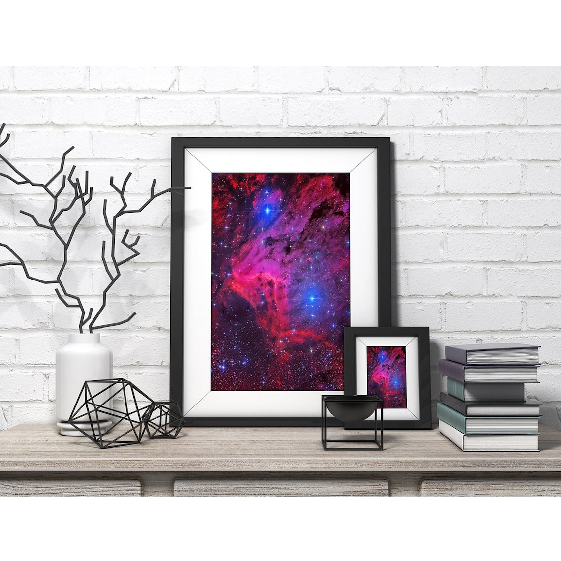 Pelican Nebula Astronomy Art Print, Outer Space Decor - Image 3