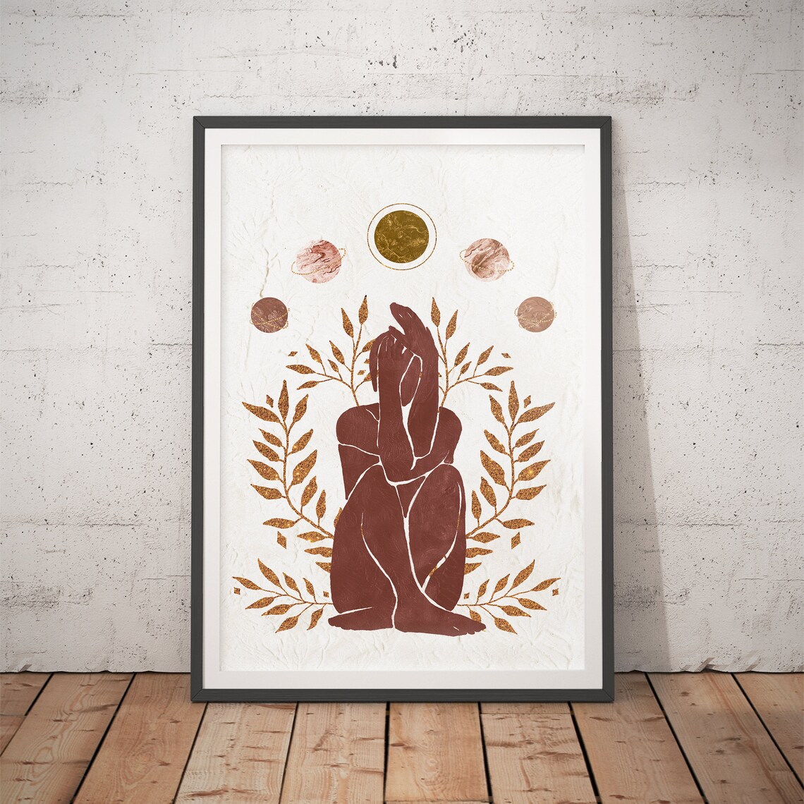 Female Celestial No. 6 Moon Print, Feminine Art