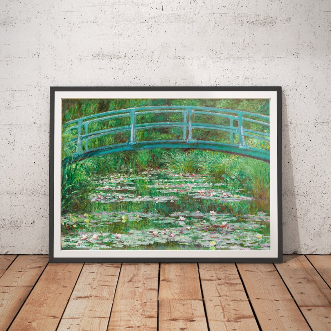 Claude Monet Japanese Footbridge Vintage Art Print