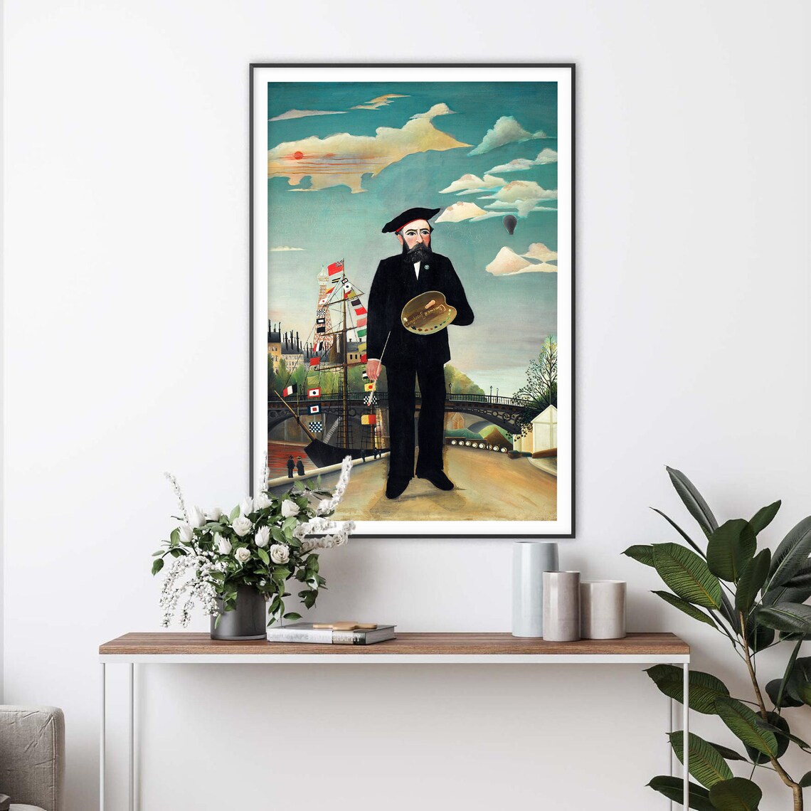 Henri Rousseau Myself Portrait-Landscape Naïve Self Portrait Poster - Image 2