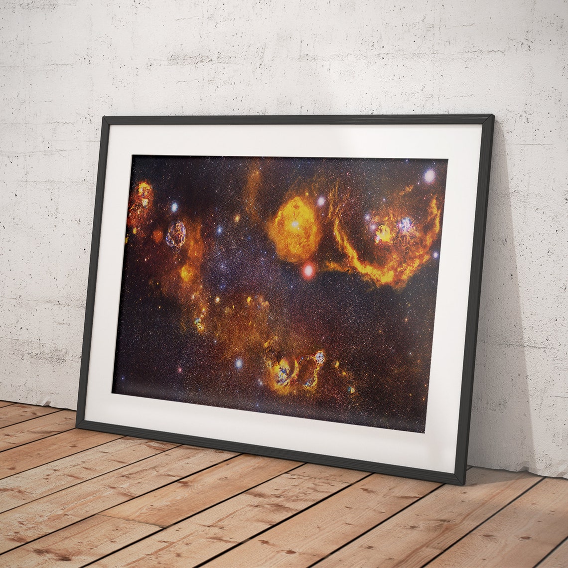 Golden Nebulae Star Field Orion Region Deep Space Astronomy Poster - Image 4