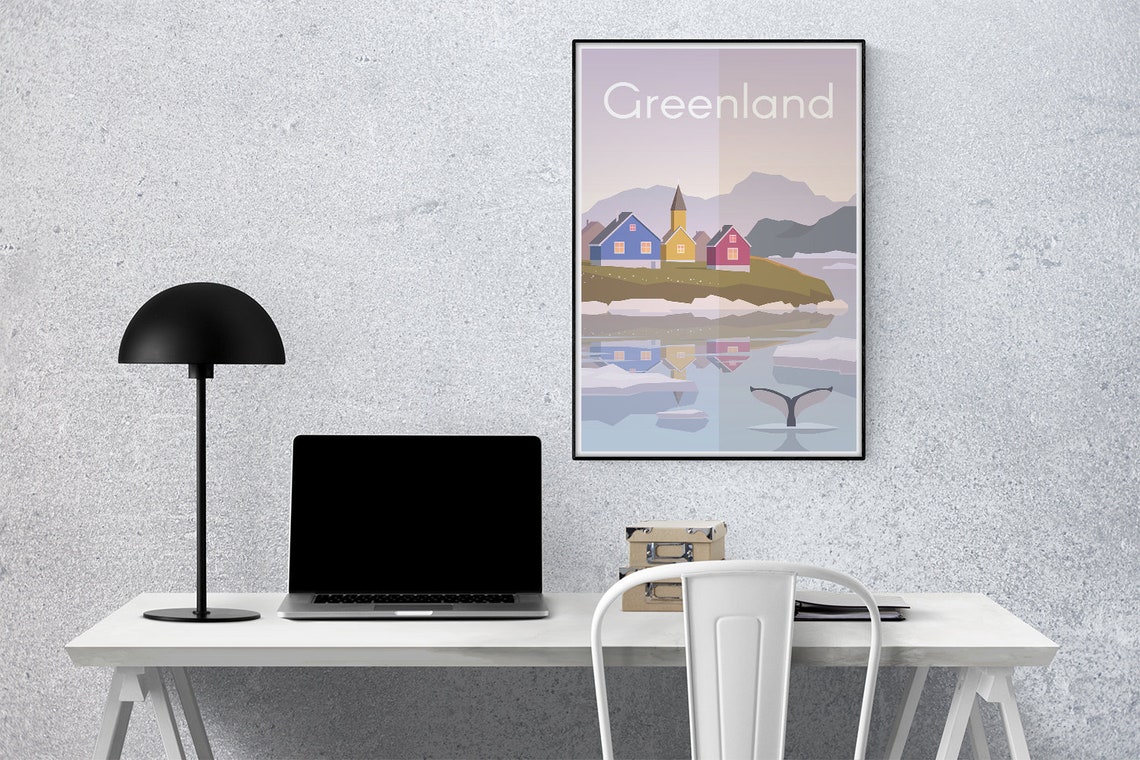 Greenland Poster Vintage Travel Poster Minimalist Art Prints Travel Gifts Travel Art Deco Posters Wall Hangings - Image 3