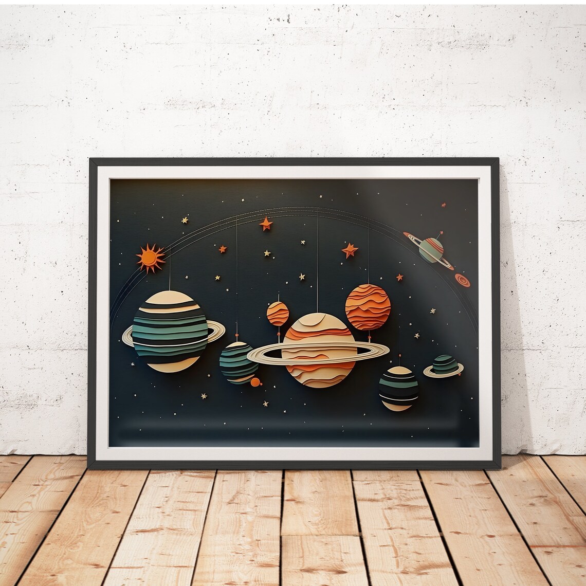 Planets Art Print, Kids Room Nursery Decor