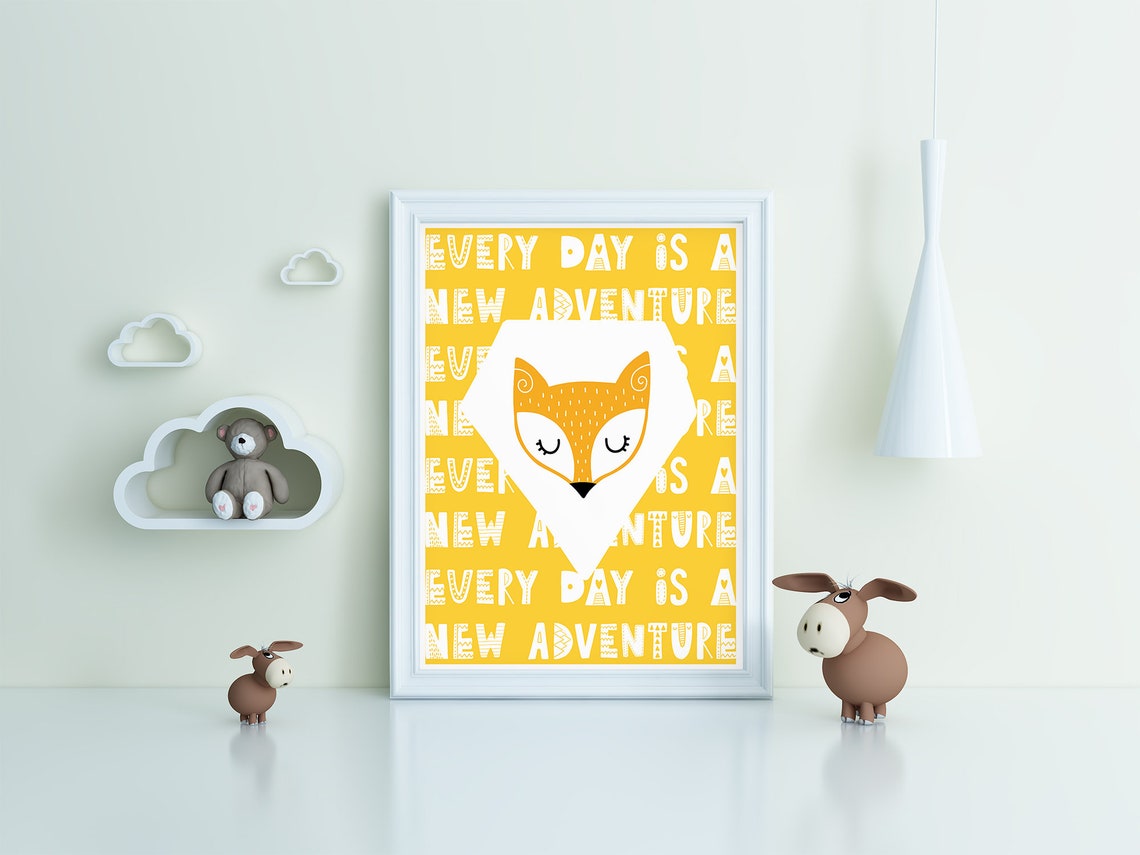 Nursery Prints Fox No2 Nursery Decor Scandi Print Nursery Nordic Nursery Boys Bedroom Decor Girls Room Decor - Image 3