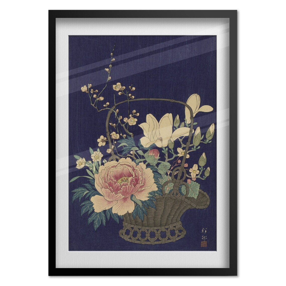 Ohara Koson Bamboo Flowerbasket 1932 Vintage Japanese Floral Poster - Image 4