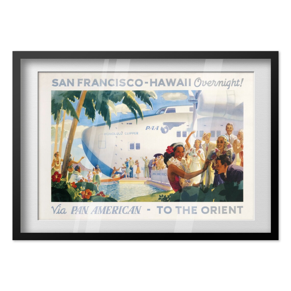 San Francisco Hawaii Overnight Pan American Clipper Travel Poster - Image 4