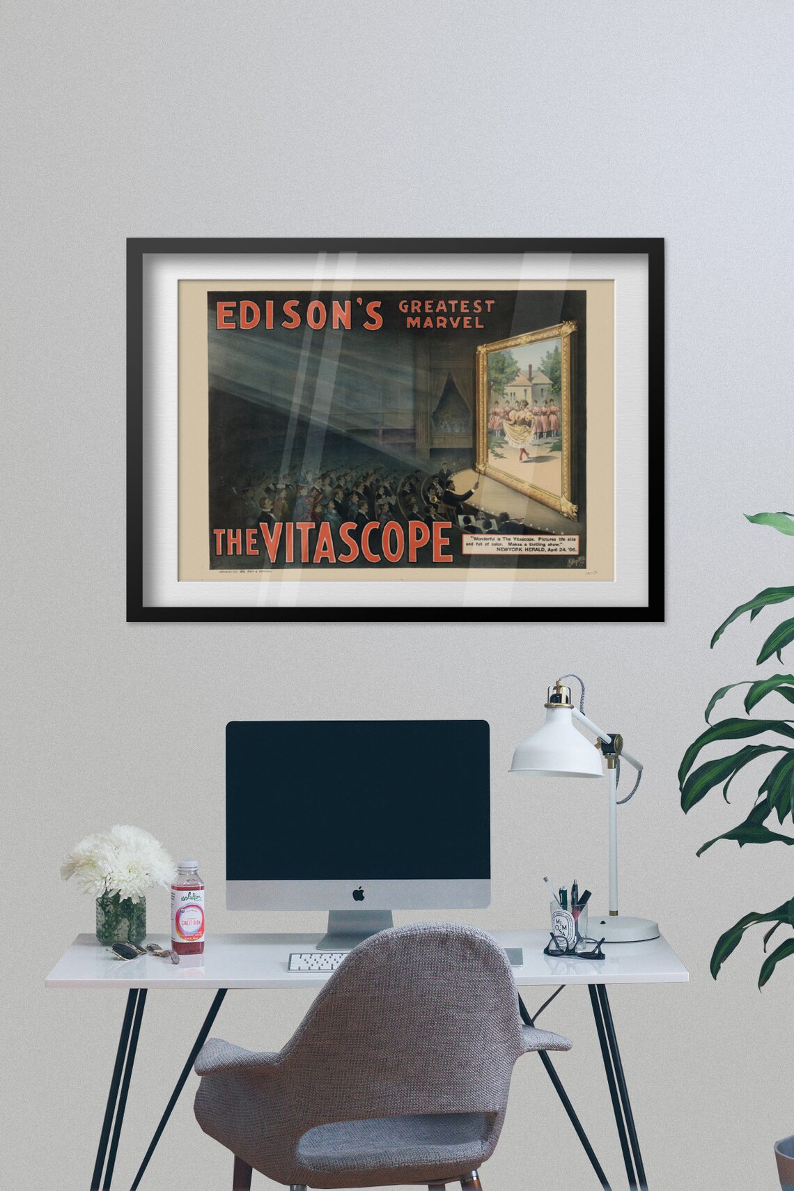 Edisons Vitascope 1896 Greatest Marvel Cinema Premiere Movie Poster - Image 2