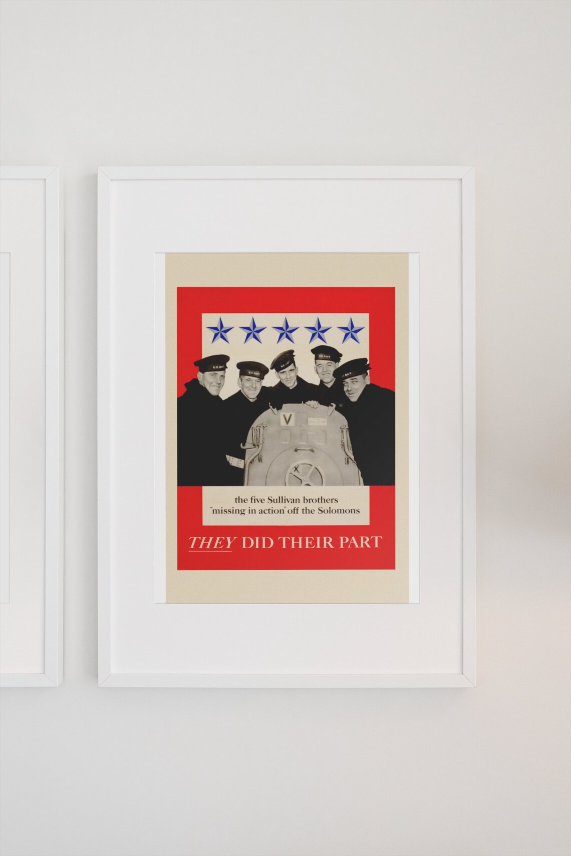 Five Sullivan Brothers They Did Their Part WWII Navy Tribute Poster - Image 3