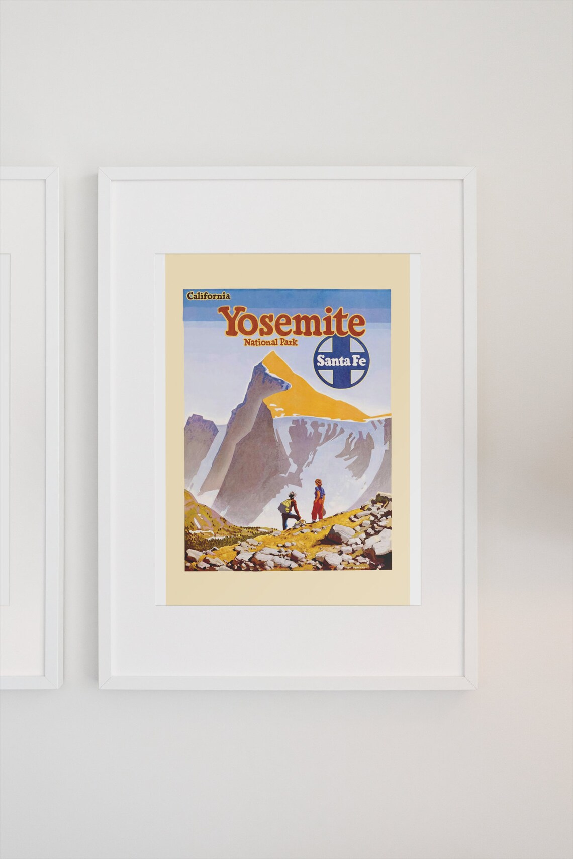 California Yosemite National Park Santa Fe Railroad Travel Poster - Image 3