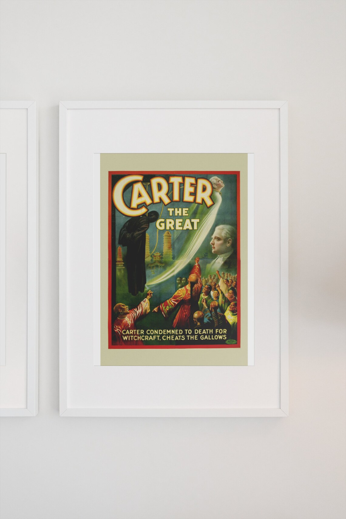 Carter The Great Condemned For Witchcraft Vintage Magic Poster - Image 3